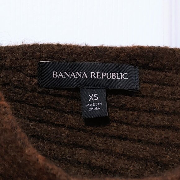 Excellent Banana Republic Sweater Dress Dark Brown Ribbed Sweater Maxi Dress XS - Picture 6 of 7